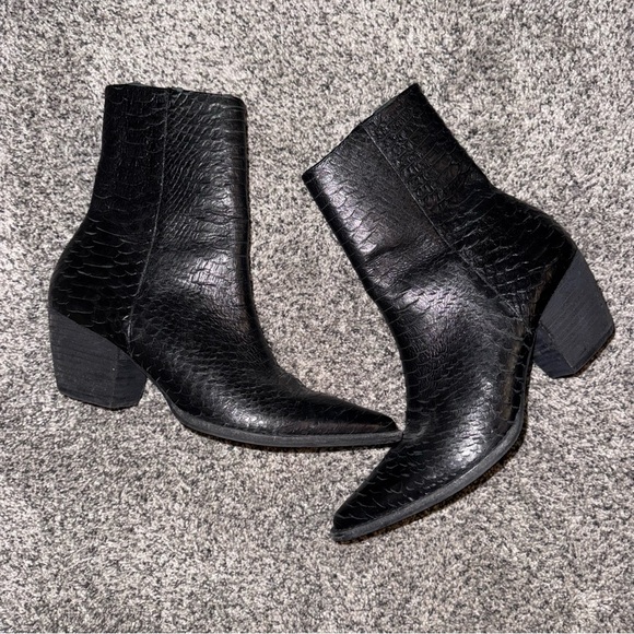 Matisse Caty Leather Pointed Toe Zippered Black Boots Women’s Size 9M - Picture 6 of 7